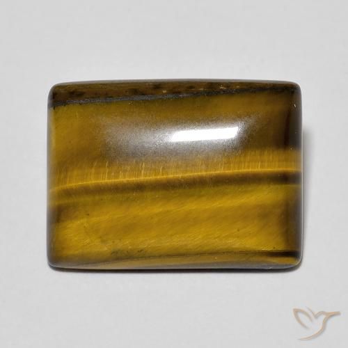 11.32ct Natural Marrom-amarelado Olho de Tigre, baguete, Opaco