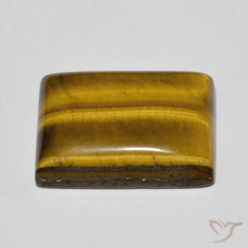 Olho de Tigre Castanho médio Natural 13.15ct, baguete, Opaco
