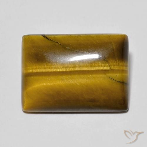 11.47ct Natural Marrom-amarelado Olho de Tigre, baguete, Opaco