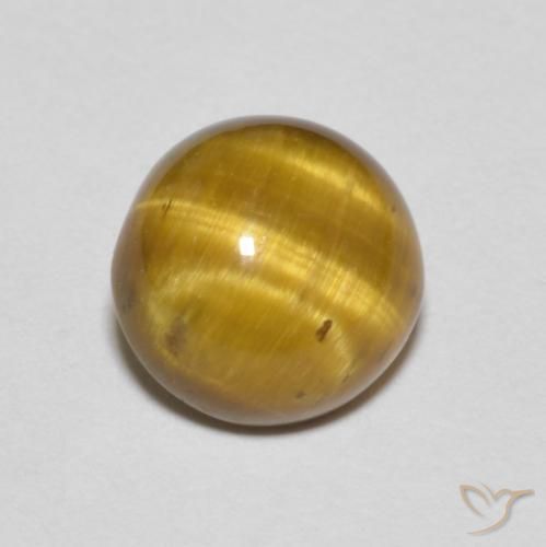 Olho de Tigre Marrom claro Natural 1.64ct, Redondo, Opaco