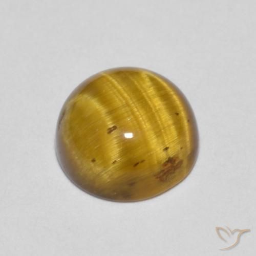 Olho de Tigre Marrom claro Natural 1.64ct, Redondo, Opaco