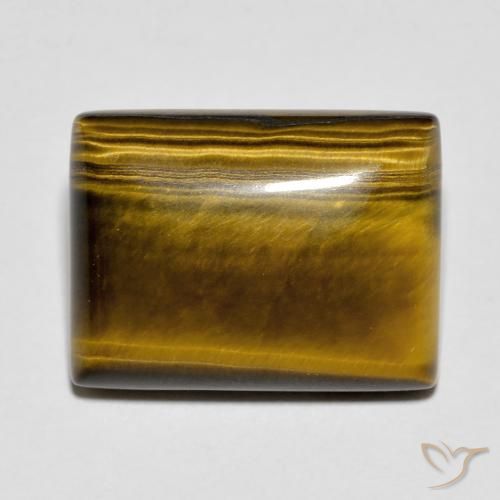11.83ct Natural Medium Dark-Brown Olho de Tigre, baguete, Opaco
