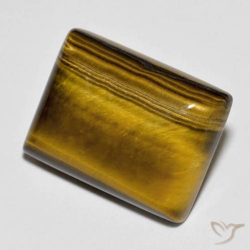 Olho de Tigre Medium Dark-Brown Natural 11.83ct, baguete, Opaco
