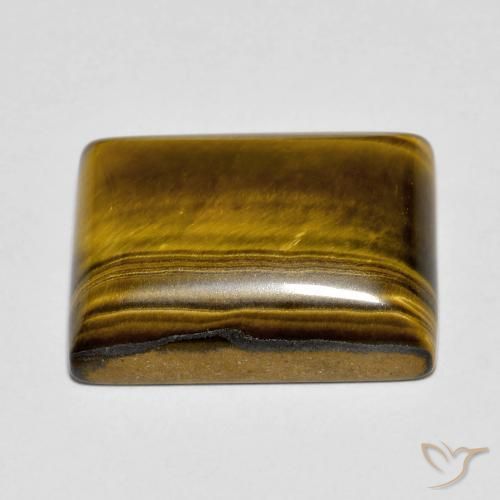 Olho de Tigre Medium Dark-Brown Natural 11.83ct, baguete, Opaco