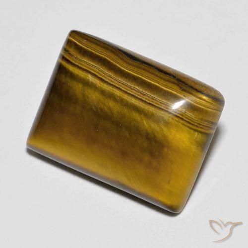 Olho de Tigre Medium Dark-Brown Natural 10.12ct, baguete, Opaco