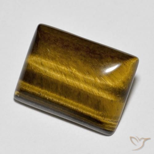 Olho de Tigre Marrom Quente Natural 9.81ct, baguete, Opaco