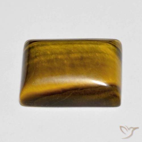 Olho de Tigre Marrom dourado Natural 10.74ct, baguete, Opaco