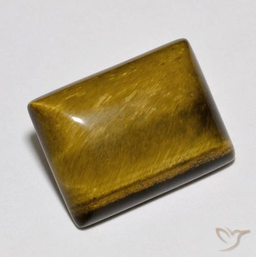 Olho de Tigre Medium Dark-Brown Natural 9.29ct, baguete, Opaco