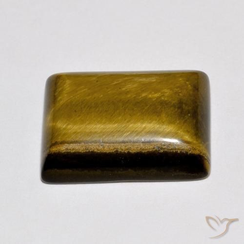 Olho de Tigre Medium Dark-Brown Natural 9.29ct, baguete, Opaco