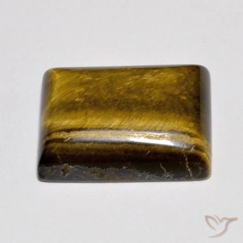 Olho de Tigre Marrom Quente Natural 10.93ct, baguete, Opaco