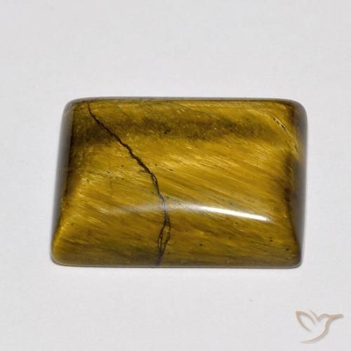 Olho de Tigre Marrom dourado Natural 10.66ct, baguete, Opaco