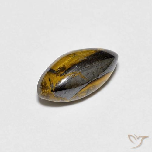 Olho de Tigre Marrom Quente Natural 1.84ct, Marquesa, Opaco