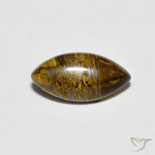 2.01ct Natural Marrom dourado Olho de Tigre, Marquesa, Opaco