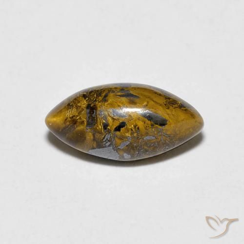 1.53ct Natural Marrom dourado Olho de Tigre, Marquesa, Opaco