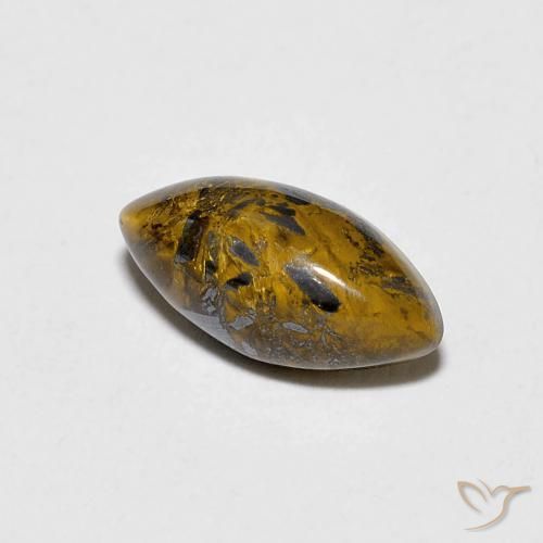 Olho de Tigre Marrom dourado Natural 1.53ct, Marquesa, Opaco