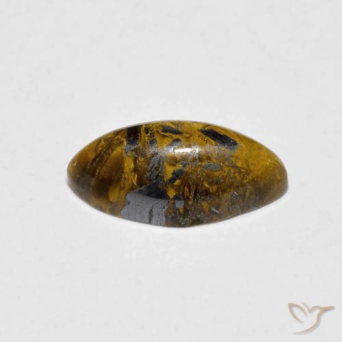 Olho de Tigre Marrom dourado Natural 1.53ct, Marquesa, Opaco