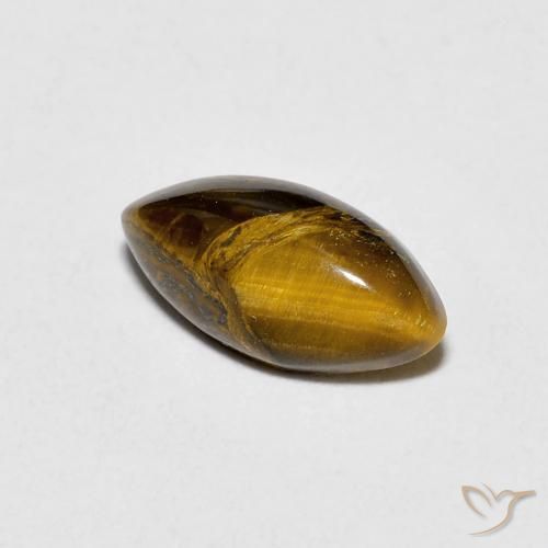 Olho de Tigre Marrom Quente Natural 1.29ct, Marquesa, Opaco
