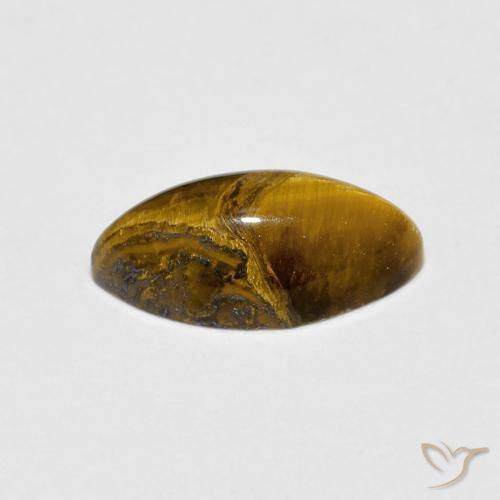 Olho de Tigre Marrom Quente Natural 1.29ct, Marquesa, Opaco