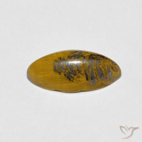 Olho de Tigre Medium Dark-Brown Natural 1.20ct, Marquesa, Opaco