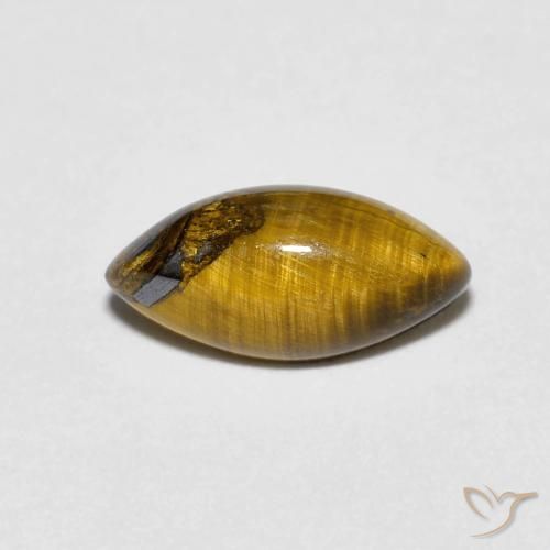 1.20ct Natural Medium Dark-Brown Olho de Tigre, Marquesa, Opaco