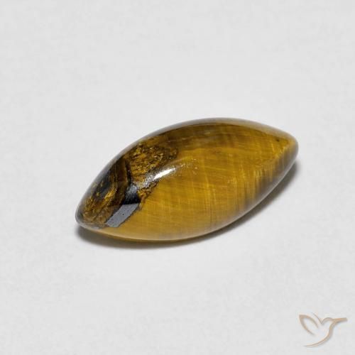 Olho de Tigre Medium Dark-Brown Natural 1.20ct, Marquesa, Opaco