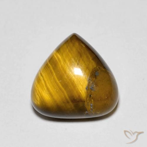 3.45ct Natural Marrom dourado Olho de Tigre, Formato de pêra, Opaco