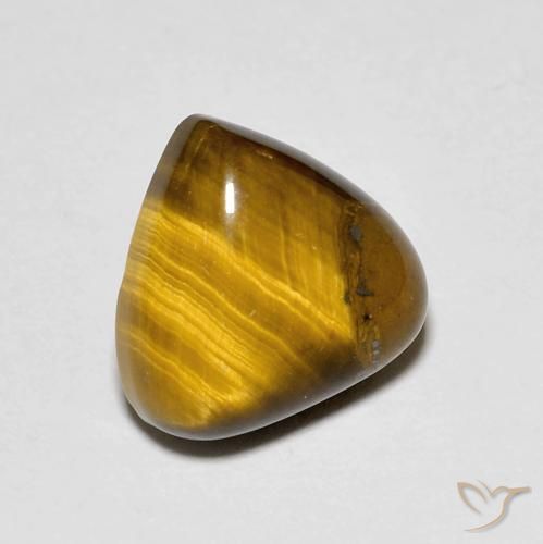 Olho de Tigre Marrom dourado Natural 3.45ct, Formato de pêra, Opaco