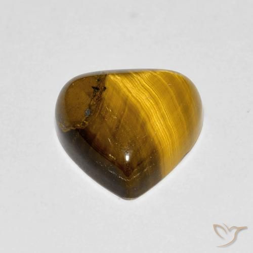 Olho de Tigre Marrom dourado Natural 3.45ct, Formato de pêra, Opaco