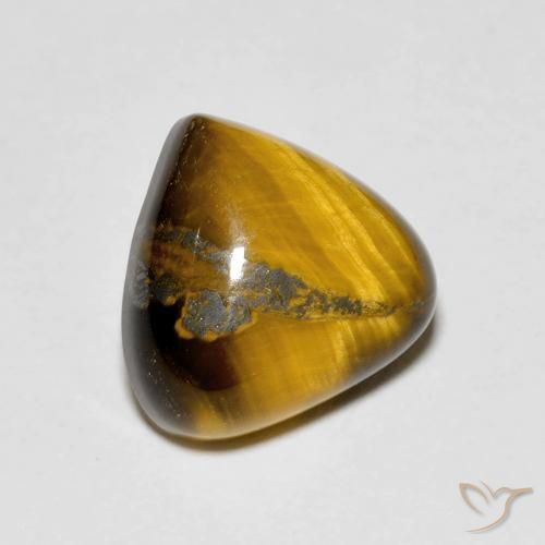 Olho de Tigre Marrom dourado Natural 3.48ct, Formato de pêra, Opaco