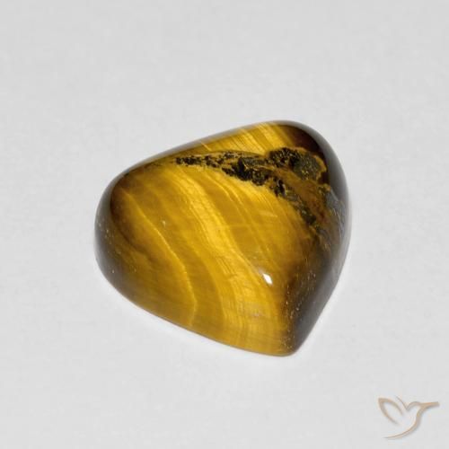 Olho de Tigre Marrom dourado Natural 3.48ct, Formato de pêra, Opaco