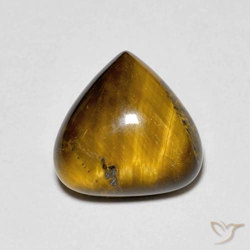 3.45ct Natural Marrom Quente Olho de Tigre, Formato de pêra, Opaco