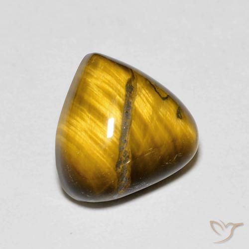 Olho de Tigre Castanho médio Natural 3.48ct, Formato de pêra, Opaco