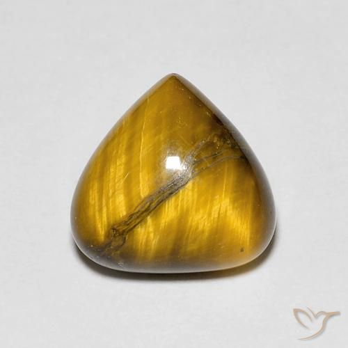 3.48ct Natural Castanho médio Olho de Tigre, Formato de pêra, Opaco