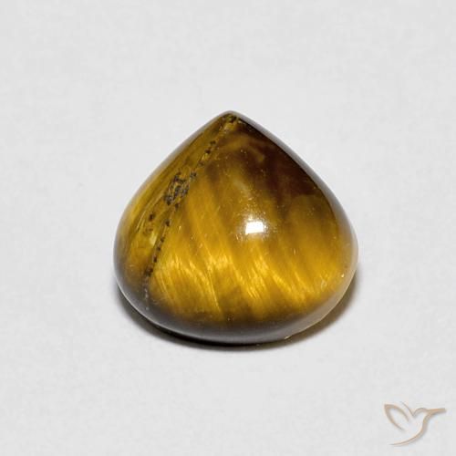 1.92ct Natural Marrom claro Olho de Tigre, Formato de pêra, Opaco