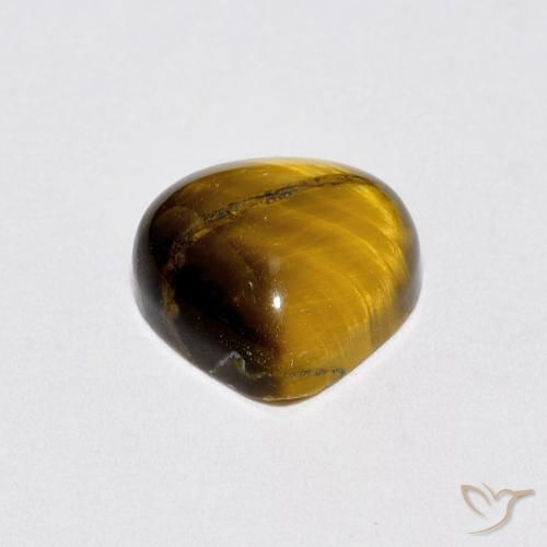 Olho de Tigre Marrom claro Natural 1.93ct, Formato de pêra, Opaco