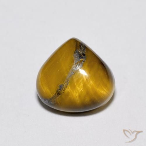 1.92ct Natural Marrom-amarelado Olho de Tigre, Formato de pêra, Opaco