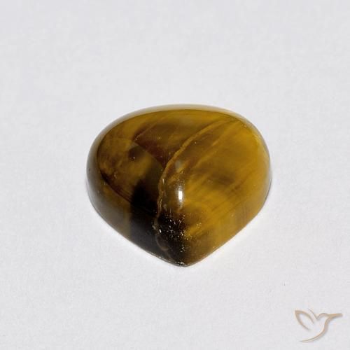 Olho de Tigre Marrom-amarelado Natural 1.92ct, Formato de pêra, Opaco