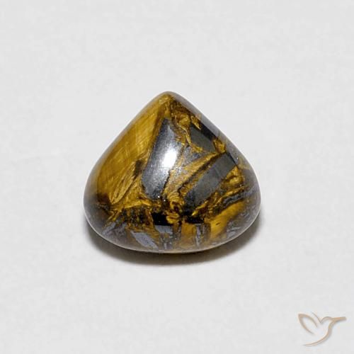 1.05ct Natural Marrom Quente Olho de Tigre, Formato de pêra, Opaco
