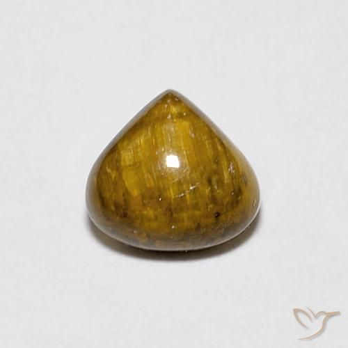 0.78ct Natural Marrom-amarelado Olho de Tigre, Formato de pêra, Opaco