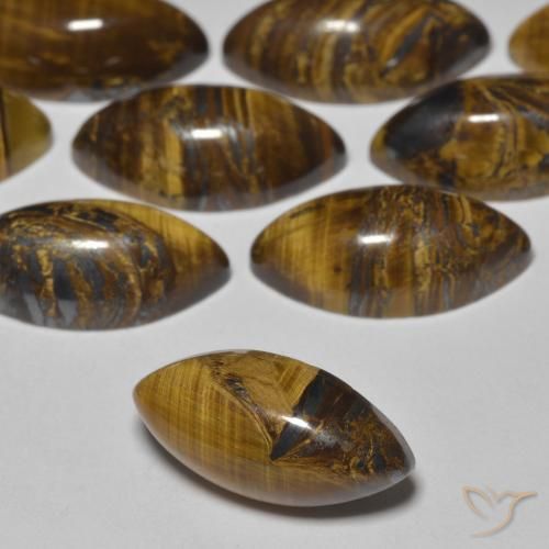 Olho de Tigre Marrom Quente Natural 2.17ct, Marquesa, Opaco