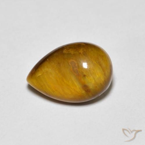 1.99ct Natural Castanho médio Olho de Tigre, Formato de pêra, Opaco