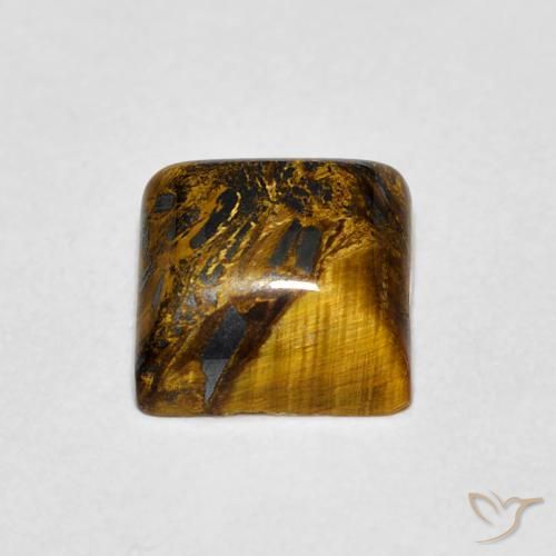 Olho de Tigre Medium Light-Brown Natural 1.45ct, Quadrado, Opaco