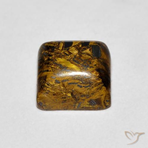 Olho de Tigre Hickory Brown Natural 1.53ct, Quadrado, Opaco