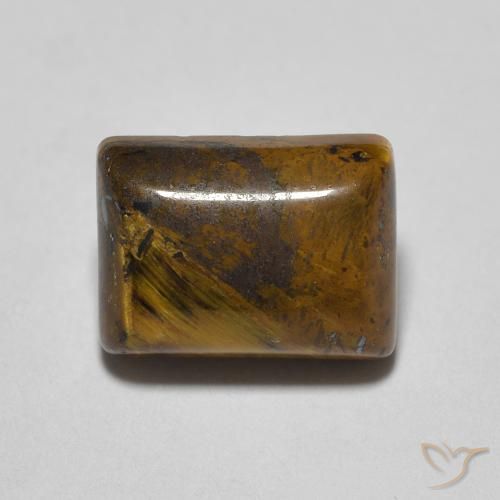 1.76ct Natural Castanho médio Olho de Tigre, baguete, Opaco