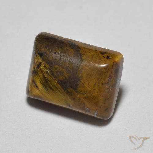 Olho de Tigre Castanho médio Natural 1.76ct, baguete, Opaco