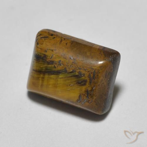 Olho de Tigre Marrom claro Natural 1.84ct, baguete, Opaco