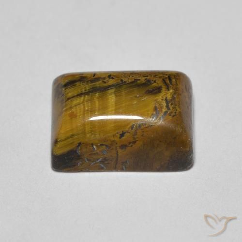 Olho de Tigre Marrom claro Natural 1.84ct, baguete, Opaco