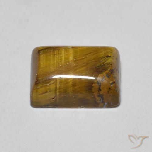 Olho de Tigre Marrom claro Natural 1.61ct, baguete, Opaco