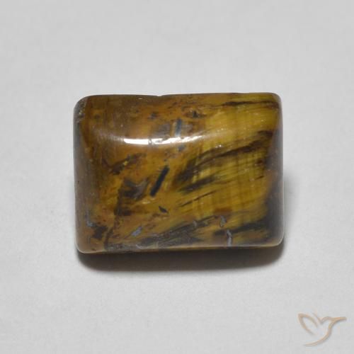 1.77ct Natural Marrom claro Olho de Tigre, baguete, Opaco