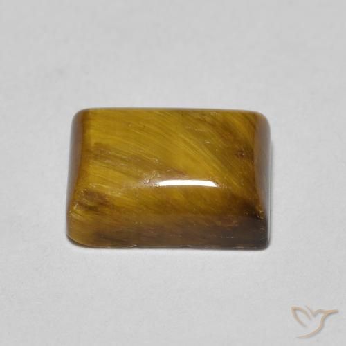 Olho de Tigre Marrom claro Natural 1.58ct, baguete, Opaco